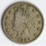 USA Liberty Head Nickel 1888 VF