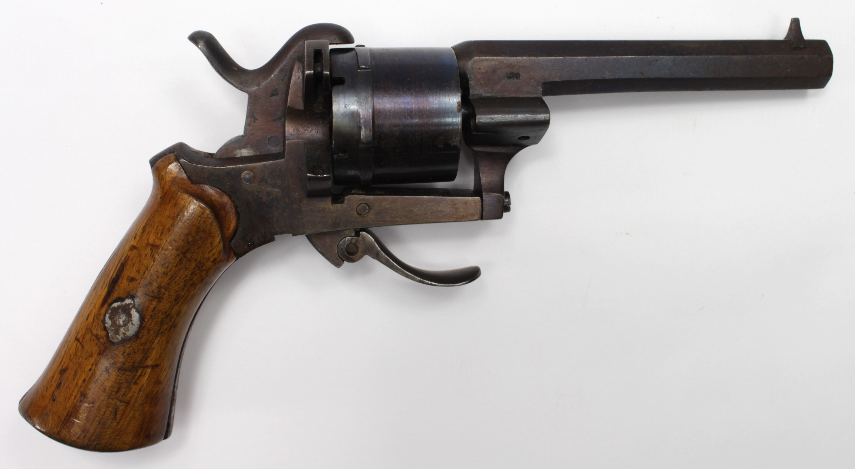 19th Century Belgium pinfire pocket revolver.