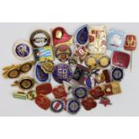 Badges - (approx 37) includes 26 Trade Union badges