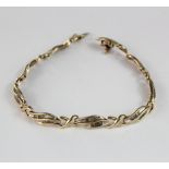 10ct Gold Ladies fancy Bracelet weight 8.3g