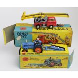 Corgi Toys, Gift Set no. 13 (Fordson Power Major Tractor and Four Furrow Plough) & no. 64 (Working