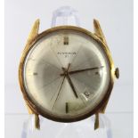 Gents 18ct cased Juvenia wristwatch, working when catalogued