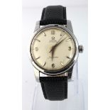 Gents Omega Seamaster wristwatch, circa 1958 (serial number 16764705), the cream dial with