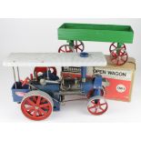 Wilesco live steam traction engine 'Old Smokey', length 31cm approx., together with a Mamod open