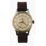 Gents manual wind Ingersoll Ltd wristwatch, The cream dial with gilt diamond shape / baton