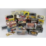 Diecast. A collection of boxed diecast models of cars, lorries, buses etc., mostly Corgi, Dinky &