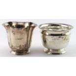 Two silver bowls, hallmarked F.S.R.A., London, 1902 and Sheffield, 1938. Total weight 6.25oz