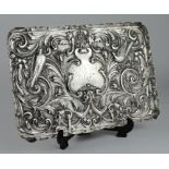 Silver dressing table tray, highly ornate - hallmarked WC, London, 1898. Weight 8.5oz approx.