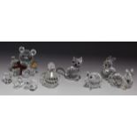 Swarovski Crystal. Seven Swarovski figures, comprising Pig (no. 7657 NR 027 000); Rabbit (no. 7678