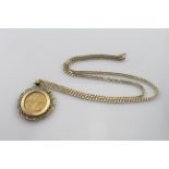 1888 Sovereign in a 9ct Gold Pendant mount on a 9ct Gold Chain weight 17.3g