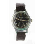 World War II military issue Buren wristwatch "Dirty Dozen" type. Inscribed on the back "A.T.P ^