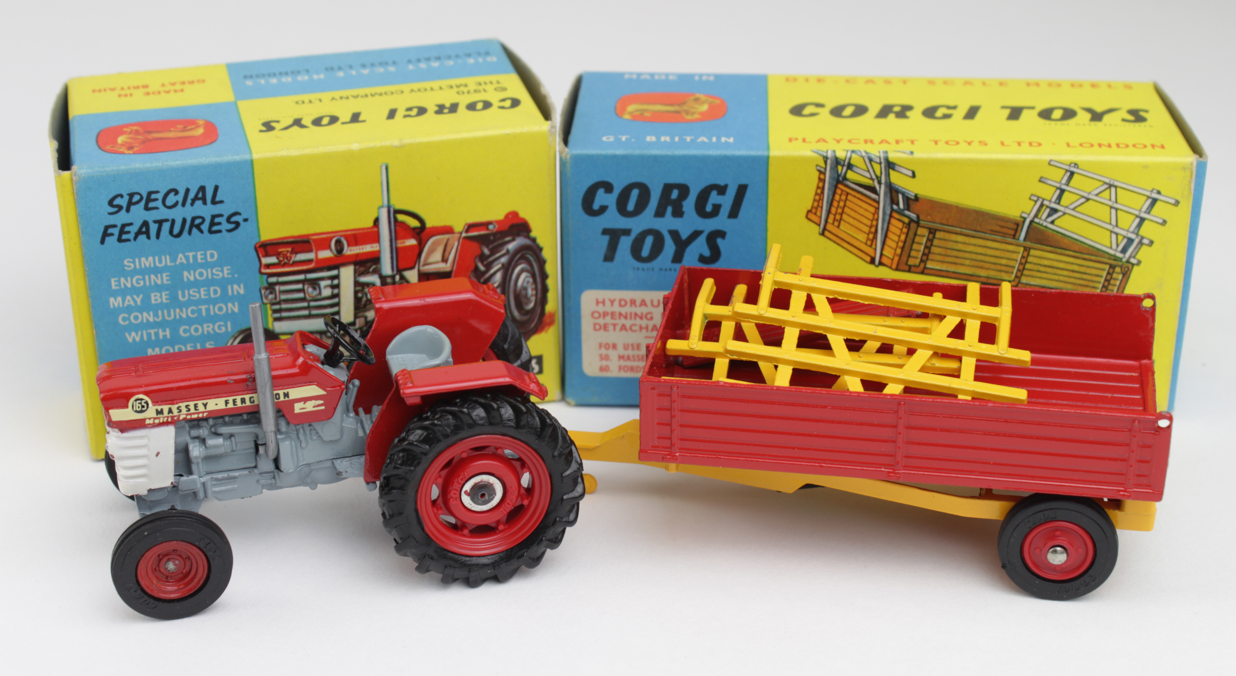 Corgi Toys, no. 66 'Massey Ferguson 165 Tractor', contained in original box (small shop label to end