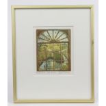 Local Interest. Glyn Thomas (b.1946). Artist's Proof coloured etching, Titled 'Mill Window'.