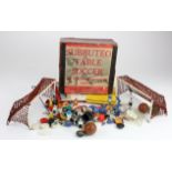 Subbuteo figures - 2 nets in original box, includes a Subbuteo player badge, some of the items are