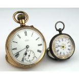 Pocket watches (2). Gents gold plated open face pocket watch by Dipples & Son of Norwich &