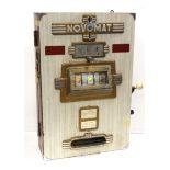 Novomat penny slot fruit machine, circa 1950s, height 72cm, width 46cm, depth 20cm approx. (