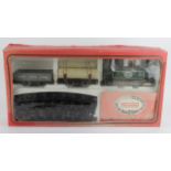 Mamod Steam Railway Co. live steam train set, G gauge, includes 0-4-0 locomotive SL1, Open Wagon