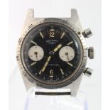 Gents stainless steel cased Rotary "Aquaplunge" wristwatch circa 1960/70s. The black dial with