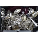 Large assortment of Austrain silver (tests as .800) flatware circa 1870s. Weght of free silver not