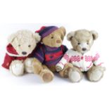 Harrods Teddy Bears. A group of three Harrods annual teddy bears, dated 2004, 2009 & 2011