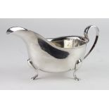 Silver sauceboat, hallmarked BBS Ld. Birmingham 1927. Weight 6.5oz