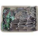 Mixed lot of wood & lead farmyard toy items, approx. 90 items comprising approx 7 wooden fences,