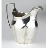 Georgian silver helmet shaped cream jug, hallmarked for London, 1799 (the marks are a bit worn).