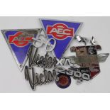 Mixture of motoring items includes two large A.E.C. badges and other various badges,18 items in all,