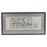 Dennis Collins / Maurice Dodd. An original pen & watercolour cartoon strip for the Perishers,