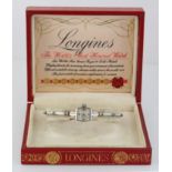 Ladies 10k gold filled case Longines wristwatch in its original "The worlds most honored watch" box.