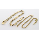 Two 18ct Gold Chains weight 12.2g