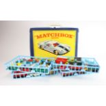 Matchbox Series Collectors Case 41, containing forty-eight Matchbox diecast cars, lorries, racing