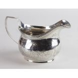 William IV silver cream jug by William Barber (poss.) London 1834 (initials erased on front). Weighs