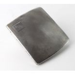 Silver engine turned cigarette case, hallmarked T.W.L., London, 1937. Weighs 3oz approx.