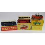 Dinky Toys. Four boxed Dinky Toys, comprising no. 283 (B.O.A.C. Autocar Autobus); no. 290 (Autobus