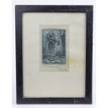 Original signed etching with aquatint of Altes Rathausen of Rothenburg (town hall) by Willi Foerster