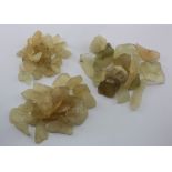 Libyan desert glass. A collection of approximately sixty pieces of Libyan desert glass ranging