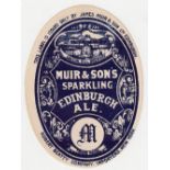 Beer label, Muir & Sons, Sparkling Edinburgh Ale, vo, bottled for Robert Beatty Company of New
