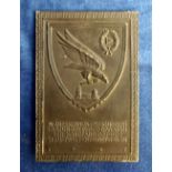 Militaria, WW2 German plaque, 1942, "Ehrenplakette der 21. Luftwaffen-Felddivision", roughly
