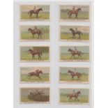 Cigarette cards, Horseracing, Boguslavsky, Winners on the Turf (no serifs) (set, 25 cards) (gd, some