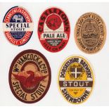 Beer labels, a mixed selection of vo's, Castleton, Isle of Man, Pale Ale, Dorsetshire Brewery,
