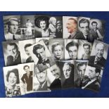 Postcards, Cinema, a collection of 24 plain backed RP's of Film Stars, all postcard size, 1940/60'