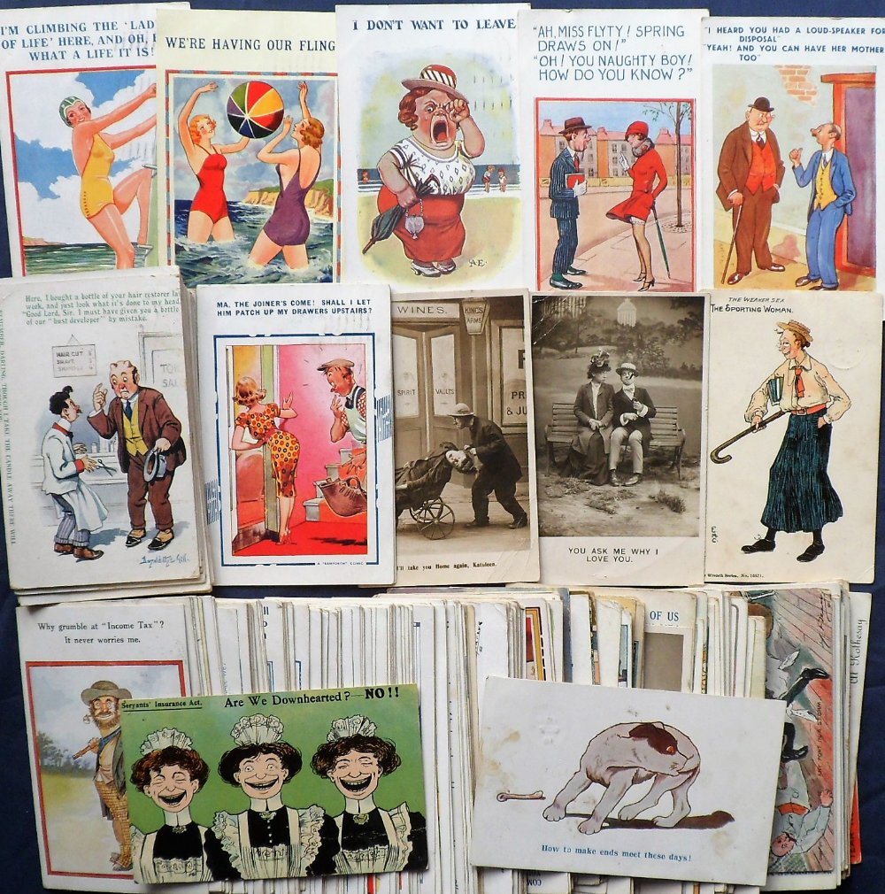 Postcards, Comic, a selection inc. some artist-drawn examples, noted Phil May, Tom Browne, Donald