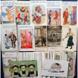 Postcards, Comic, a selection inc. some artist-drawn examples, noted Phil May, Tom Browne, Donald