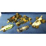 Motor racing model kits, a large quantity of kit made motor racing cars, all in various states of