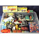 Playworn Diecast & Toys, including Corgi Toys 1129 Bedford Articulated Milk Tanker, Dinky Toys 162