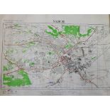 Collectables, a 1954 map of the town of Nairobi showing aerodromes, golf courses and race courses