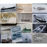 Postcards, Shipping, a collection of 140+ cards being a mixture of Naval, (50+) & Commercial (90+)