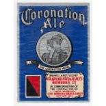 Beer label, Friary, Holroyd & Healy's Brewery Ltd, Guildford, Coronation Ale label 1937, vertical