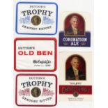 Beer labels, Dutton's, Blackburn, a nice selection of labels, various shapes and sizes (gd) (8) (